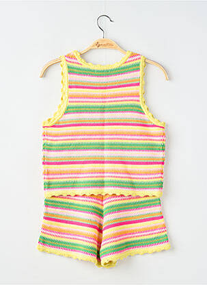 Ensemble short col rond jaune CACHE CACHE femme