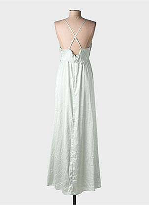 Robe longue manches bretelles ajustables fines bretelles vert COPPEROSE femme