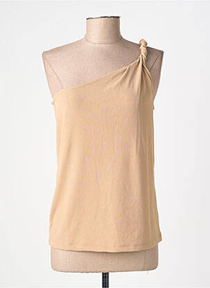 Top stretch fines bretelles beige VERO MODA femme