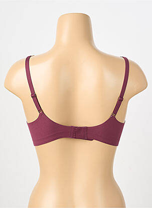 Soutien-gorge effet matière satinée haut soutien-gorge avec mousse de rembourrage amovible rouge CREAMY FABRICS femme