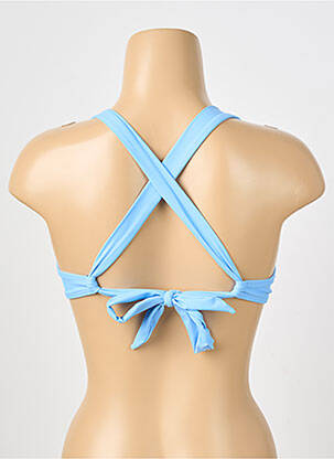Haut de maillot de bain stretch haut soutien-gorge push-up bleu SANS MARQUE femme