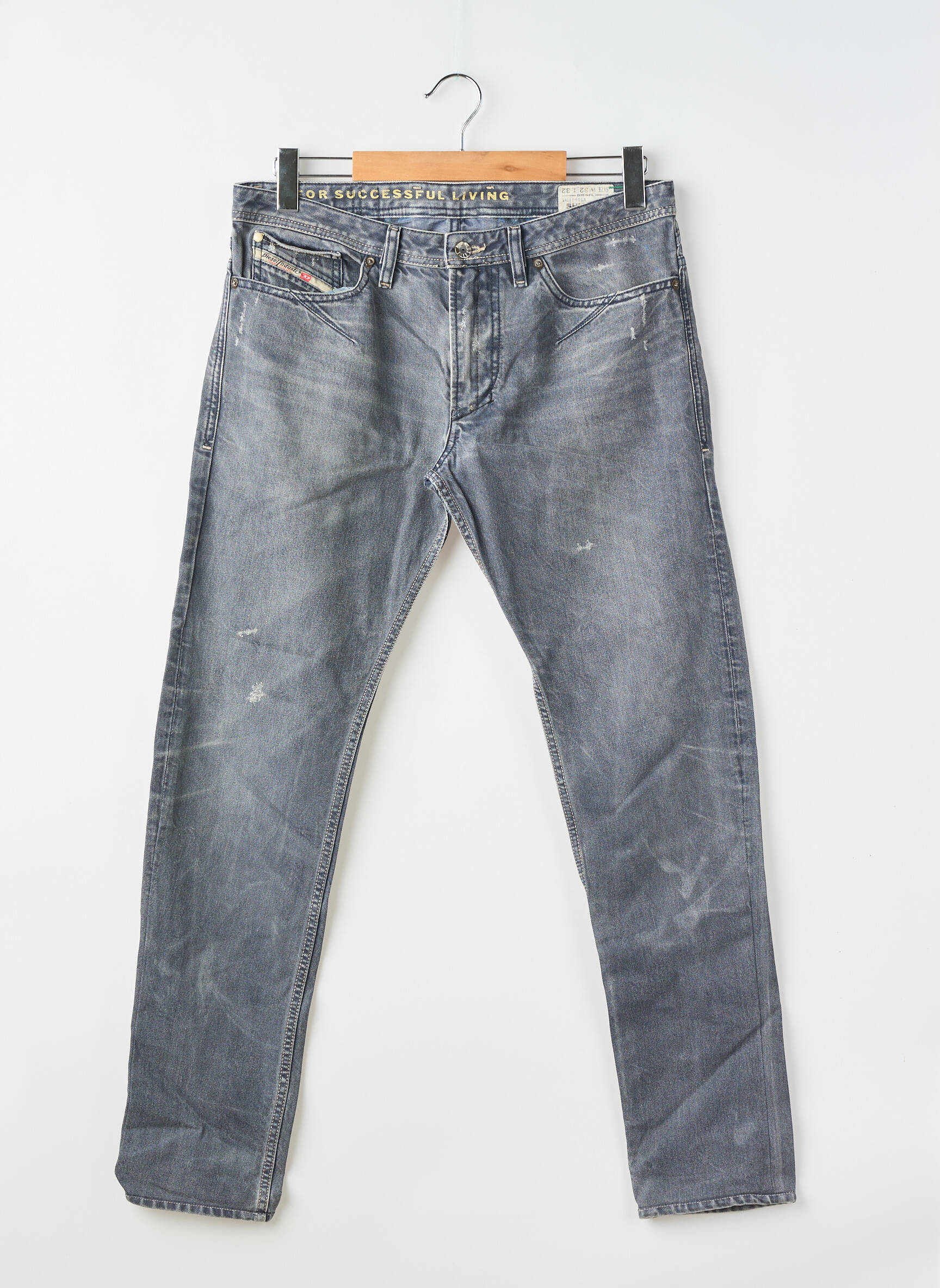 Jeans coupe slim stretch taille normale bleu DIESEL homme
