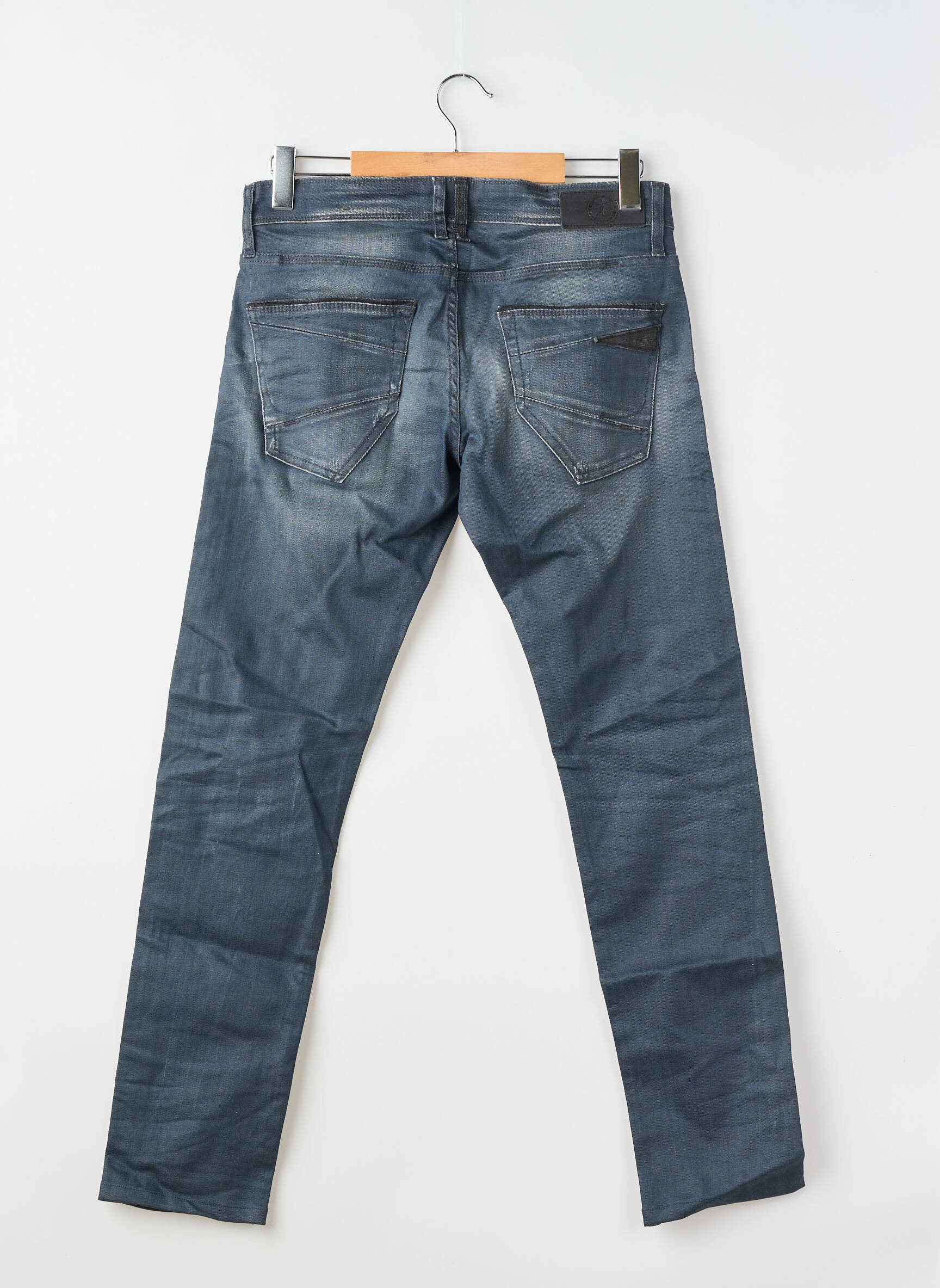 Jeans coupe slim fermeture boutonnée sur le devant taille normale bleu LE TEMPS DES CERISES homme