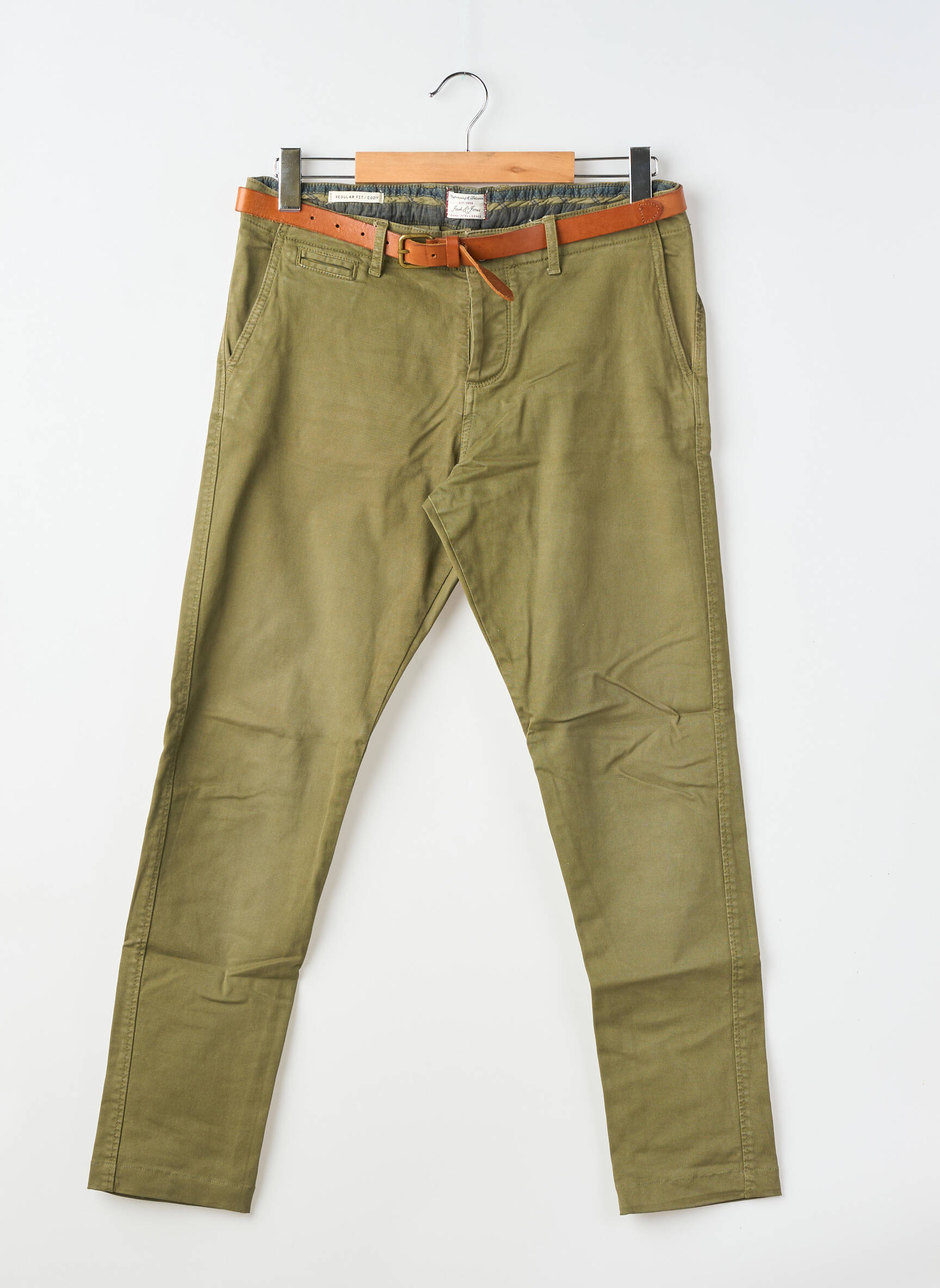 Pantalon chino tissage popeline taille normale vert JACK & JONES homme