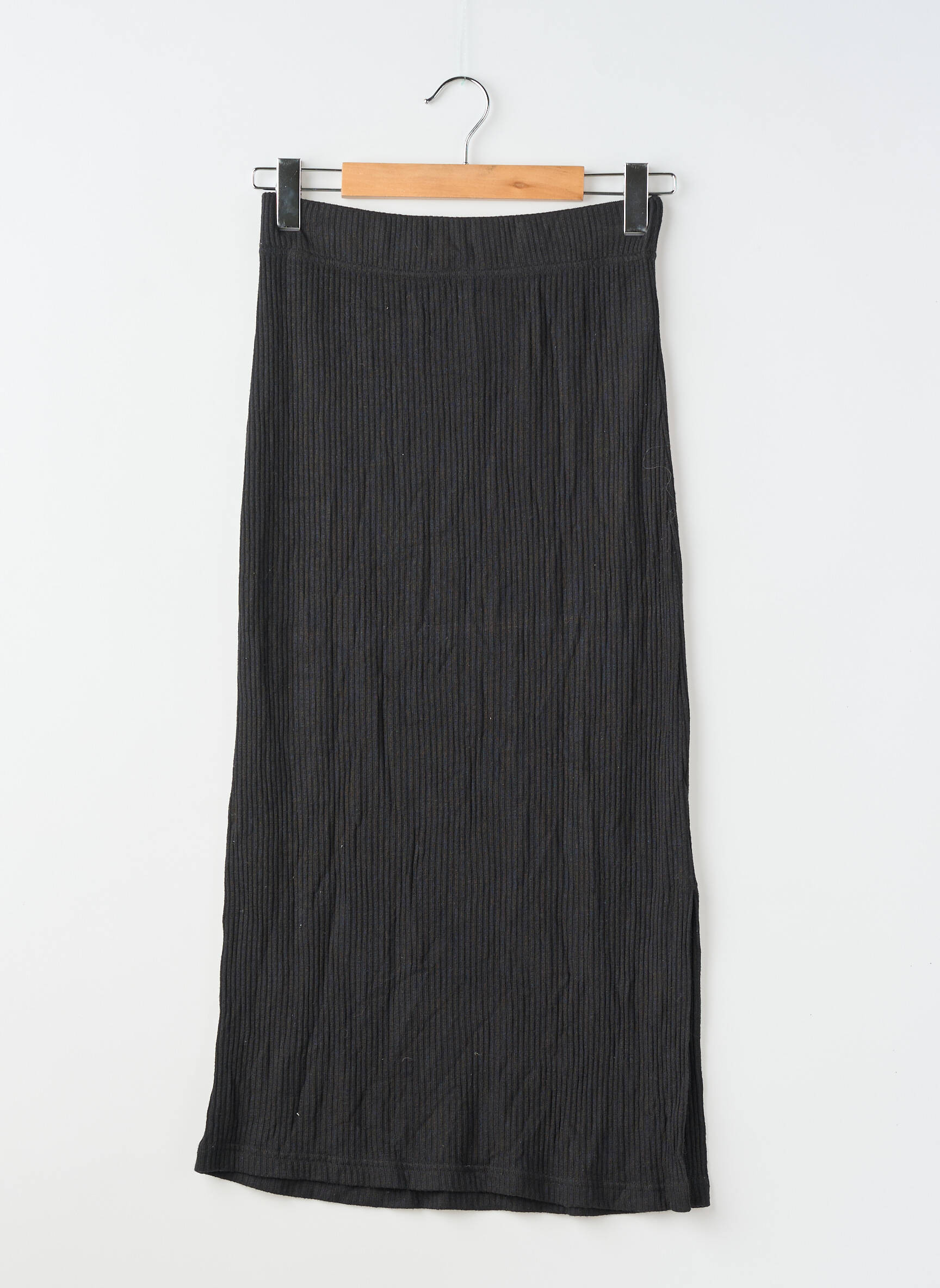 Jupe longue coupe droite noir RAILS femme