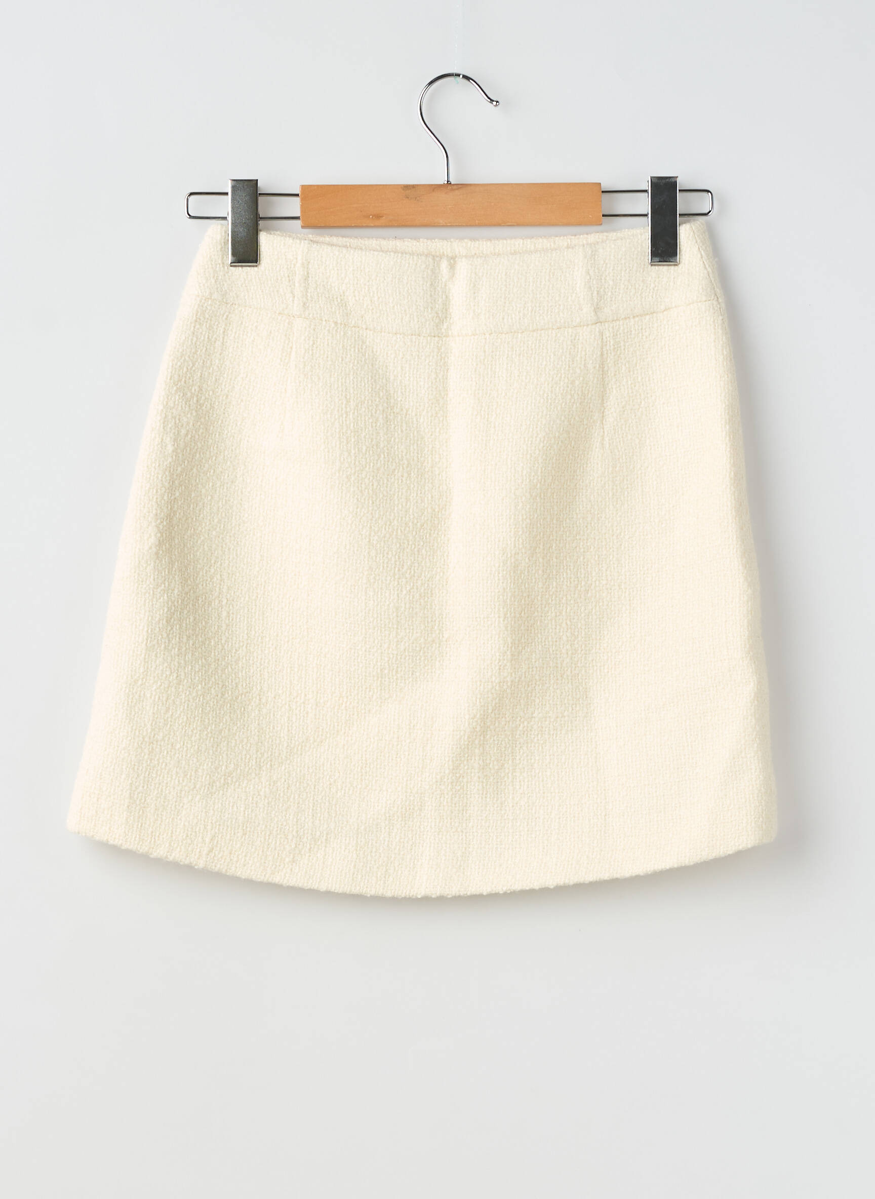 Jupe courte tissage tweed beige CLAUDIE PIERLOT femme