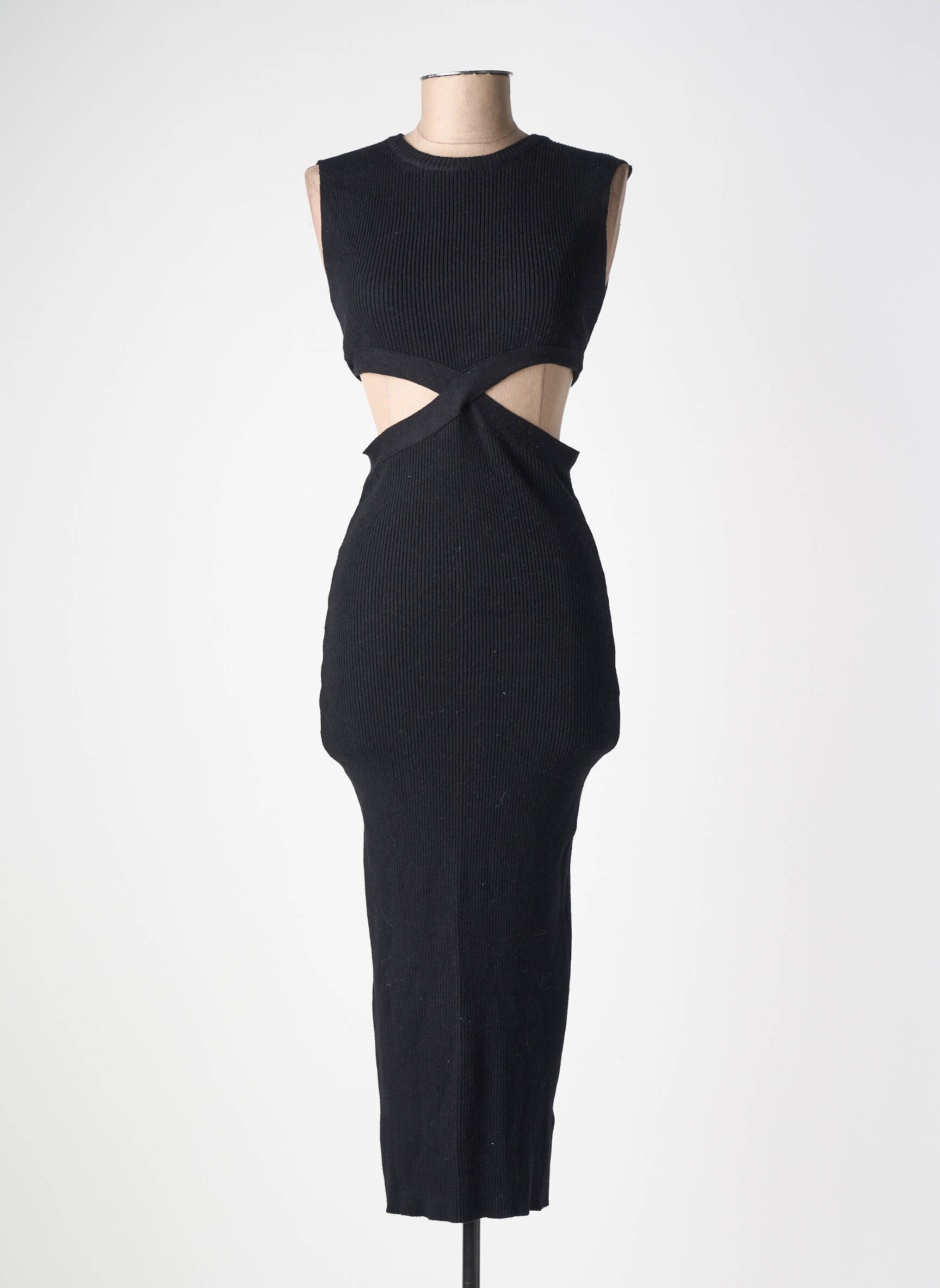 Robe longue sans manche sans manche noir LA PETITE ETOILE femme