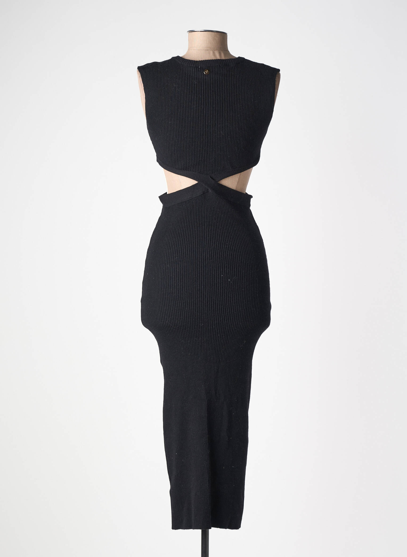 Robe longue sans manche sans manche noir LA PETITE ETOILE femme