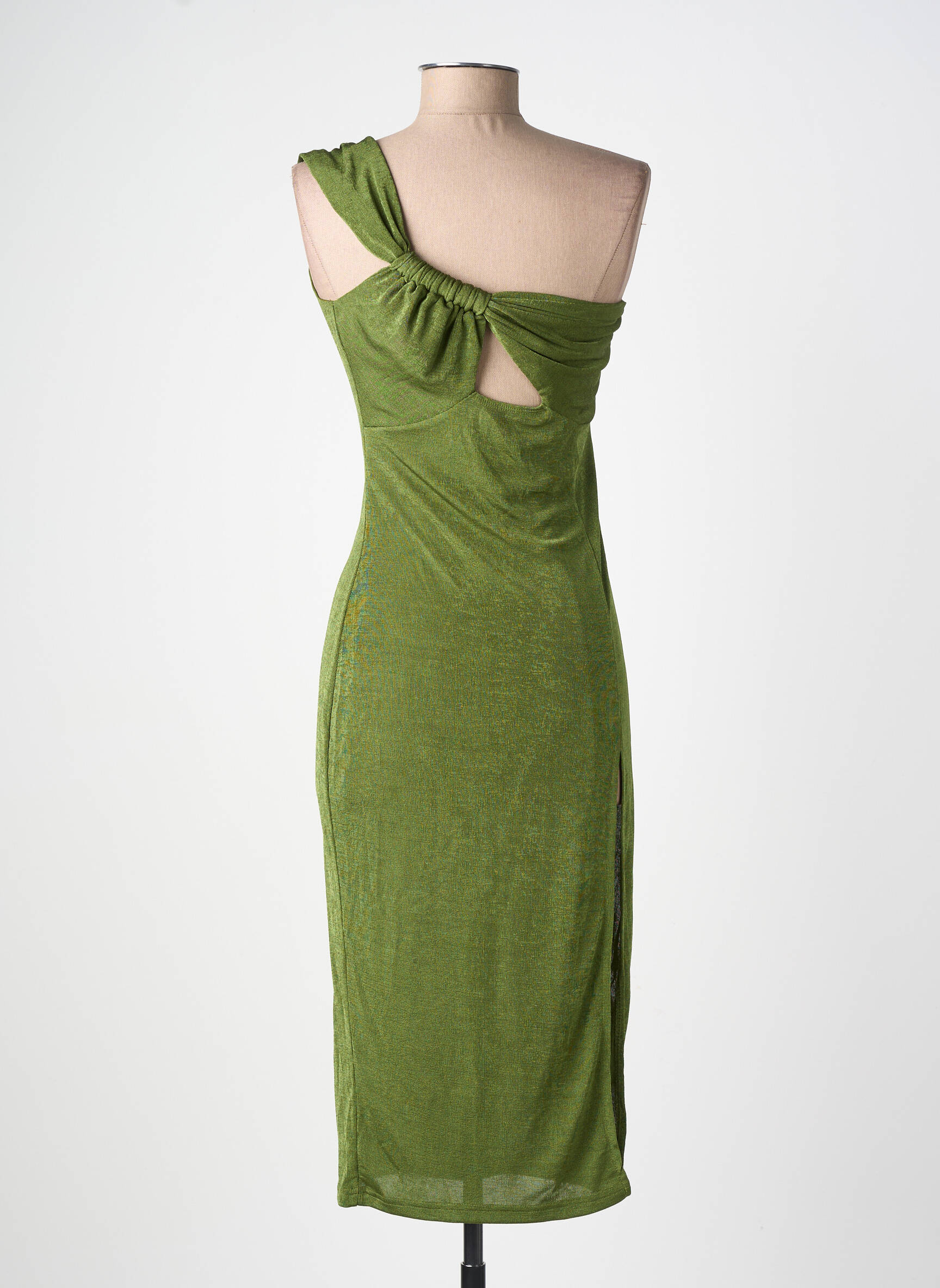 Robe mi-longue fines bretelles vert CIDER femme