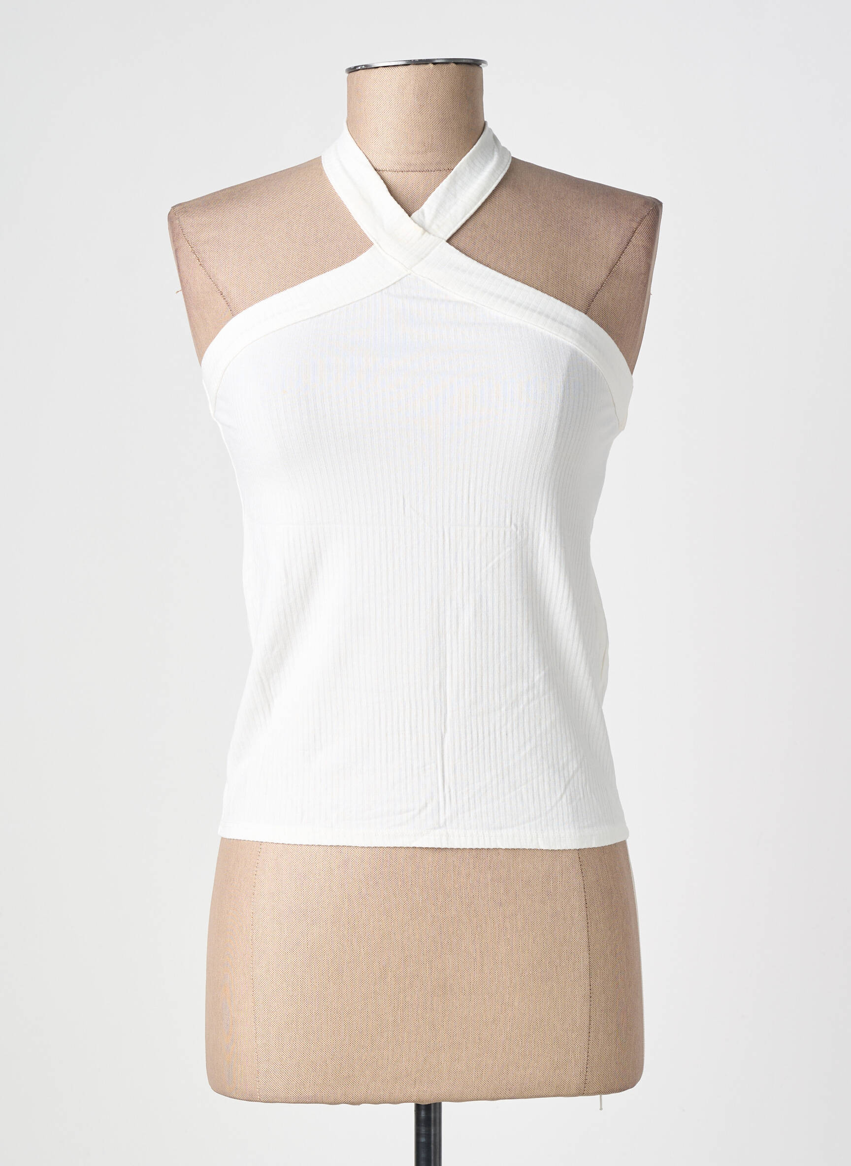 Top stretch fines bretelles beige KIABI femme