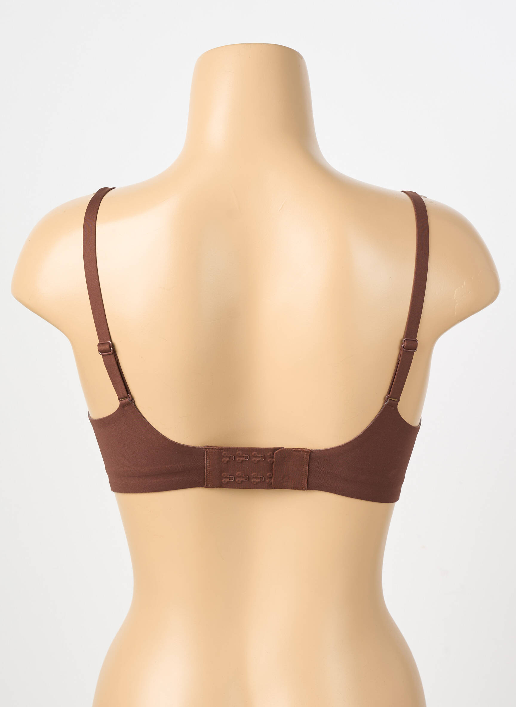 Soutien-gorge effet matière satinée haut soutien-gorge avec mousse de rembourrage amovible marron CREAMY FABRICS femme