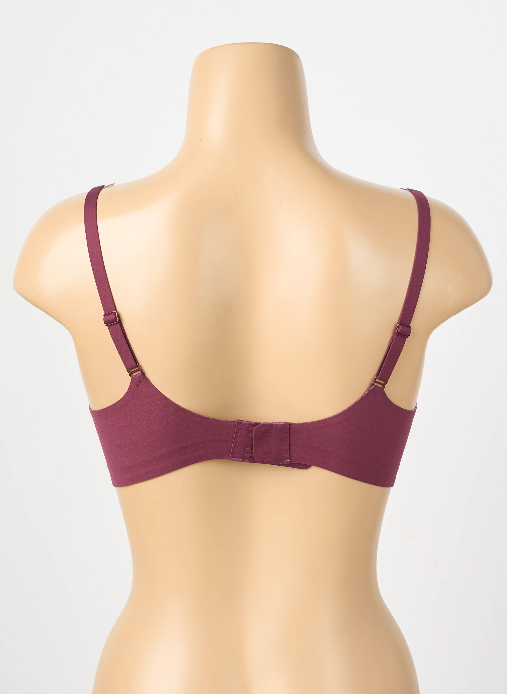 Soutien-gorge effet matière satinée haut soutien-gorge avec mousse de rembourrage amovible rouge CREAMY FABRICS femme
