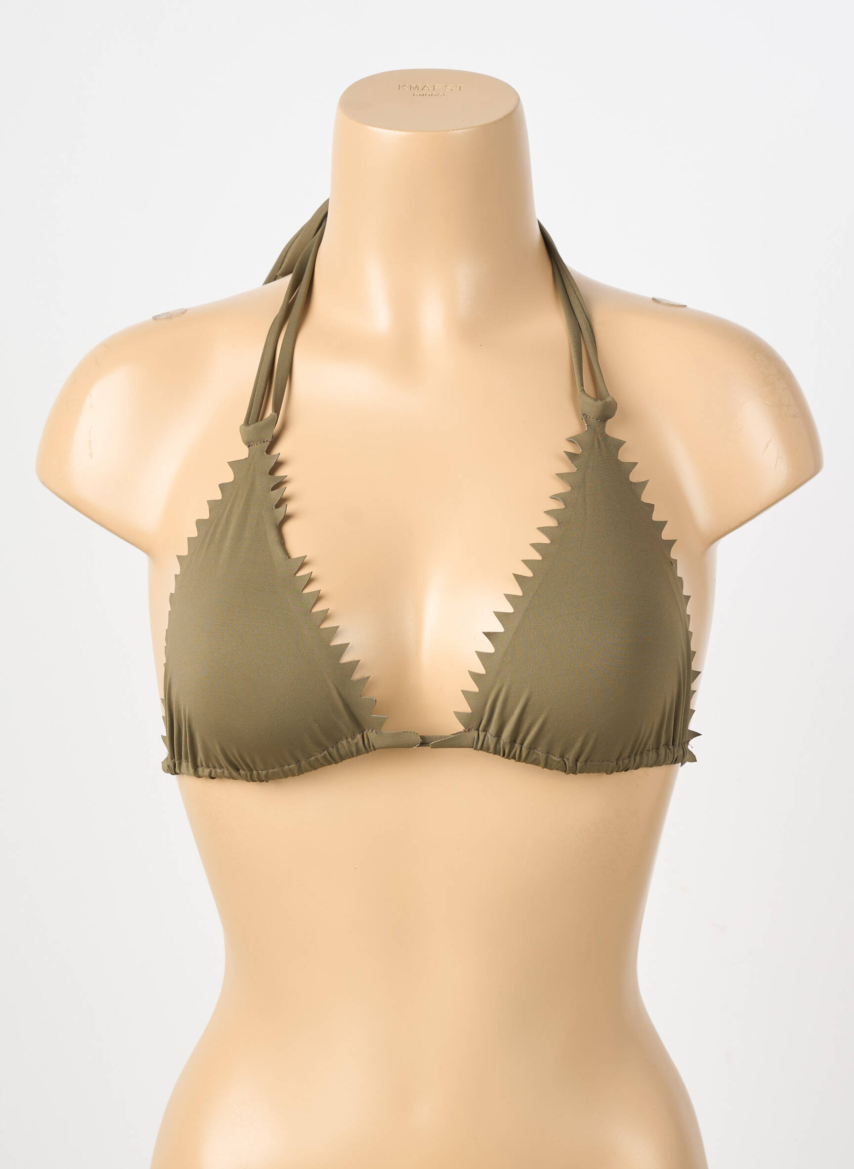Haut de maillot de bain stretch haut triangles vert SANS MARQUE femme