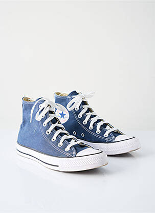 Baskets bout rond talon de 4 à 6cm bleu CONVERSE femme