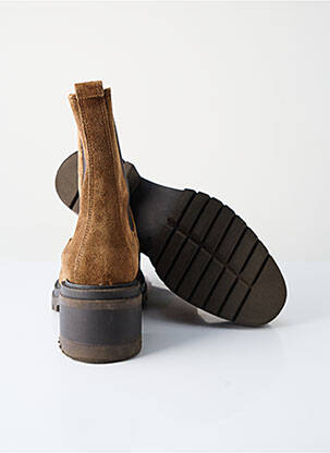 Bottines/boots nubuck talon de 4 à 6cm marron TEXTO femme