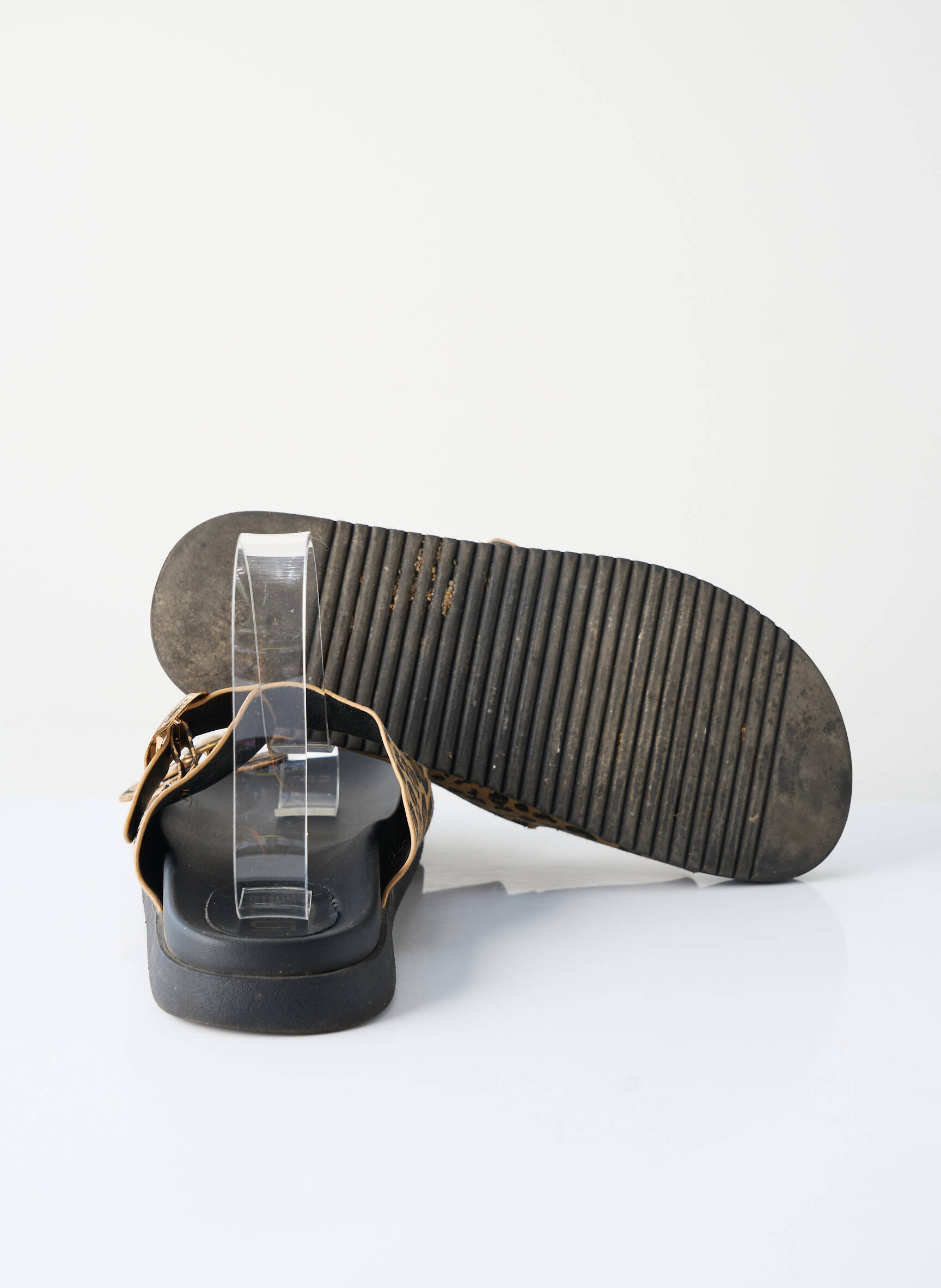 Mules/sabots talon plat jusqu'à 3cm beige GEMO femme