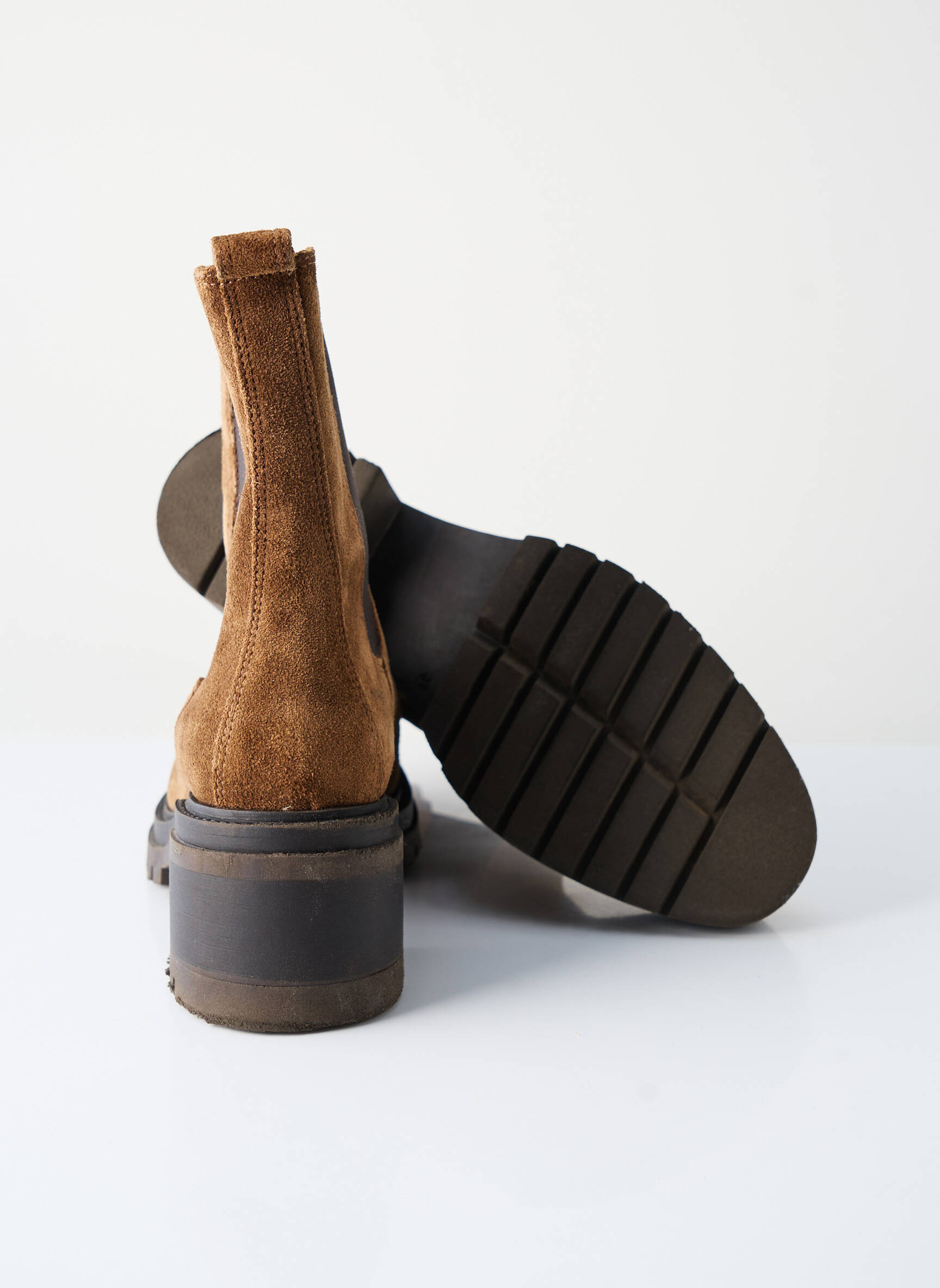 Bottines/boots nubuck talon de 4 à 6cm marron TEXTO femme