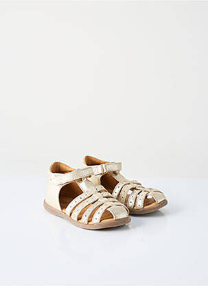 Sandales/nu pieds tissage métallisé or GBB fille