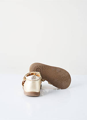 Sandales/nu pieds tissage métallisé or GBB fille