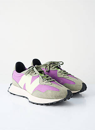 Baskets bout rond talon plat jusqu'à 3cm vert NEW BALANCE femme