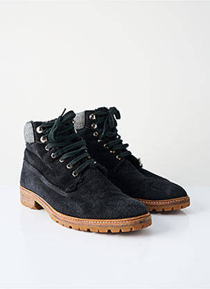 Bottines/boots nubuck bout rond noir CORNELIANI homme