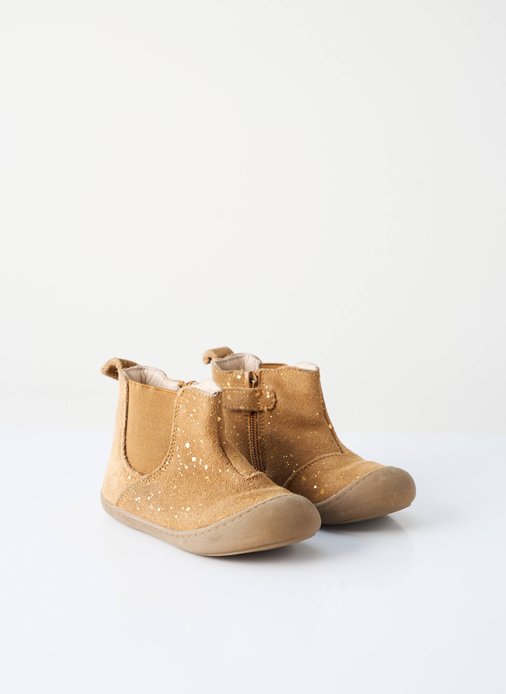 Bottines/boots nubuck bout rond beige CHAUSSEA fille