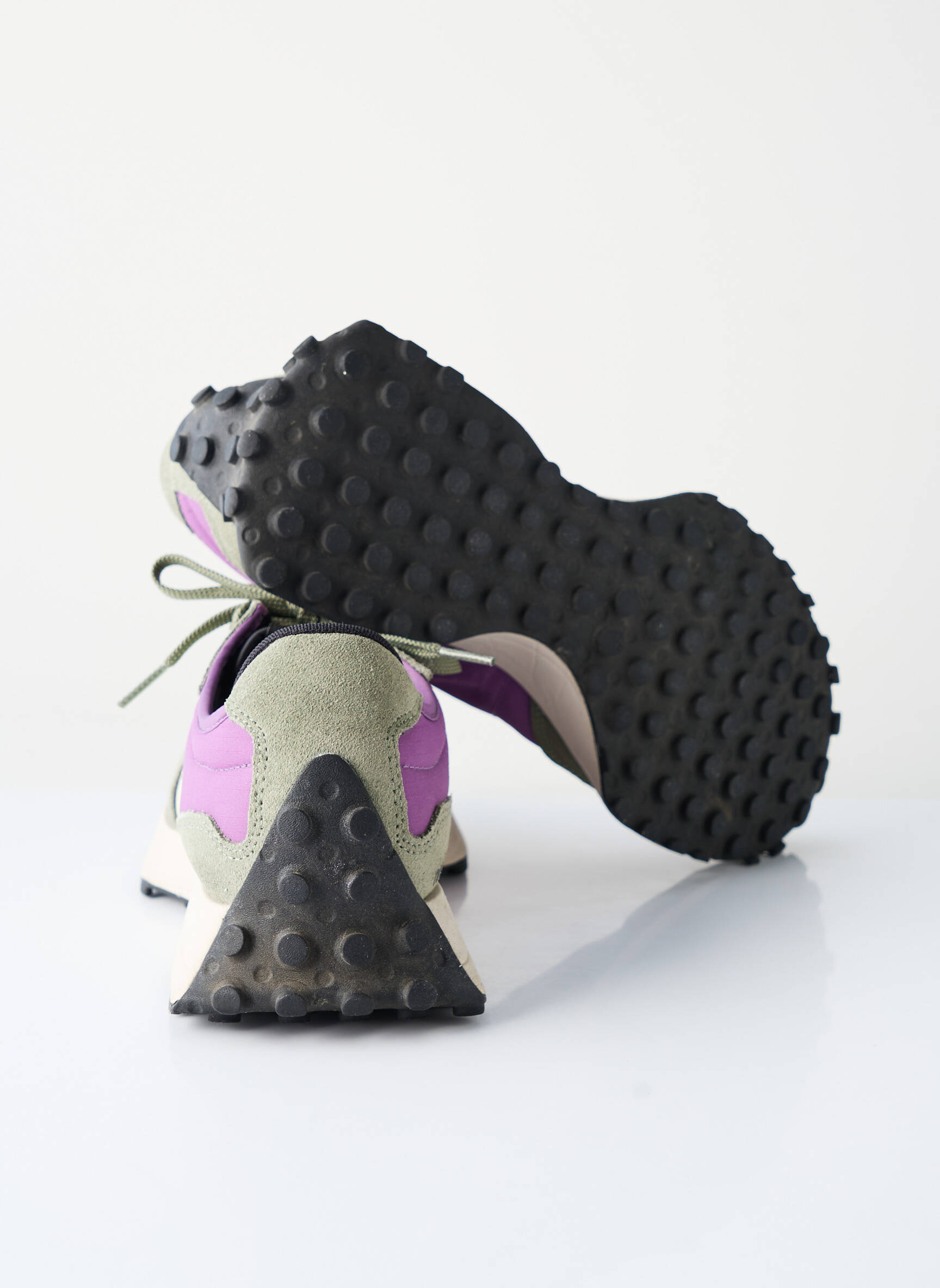 Baskets bout rond talon plat jusqu'à 3cm vert NEW BALANCE femme