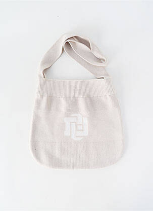 Sac coutures renforcées forme rectangulaire beige DEVERNOIS femme