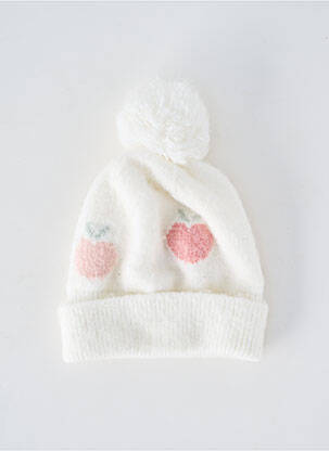 Bonnet maille fine blanc KIABI fille