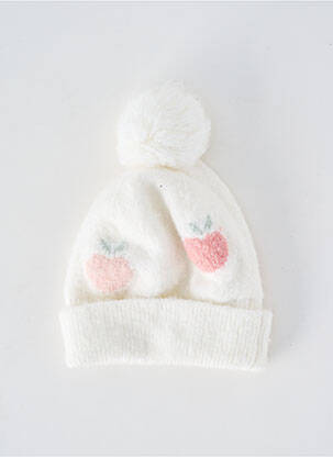 Bonnet maille fine blanc KIABI fille