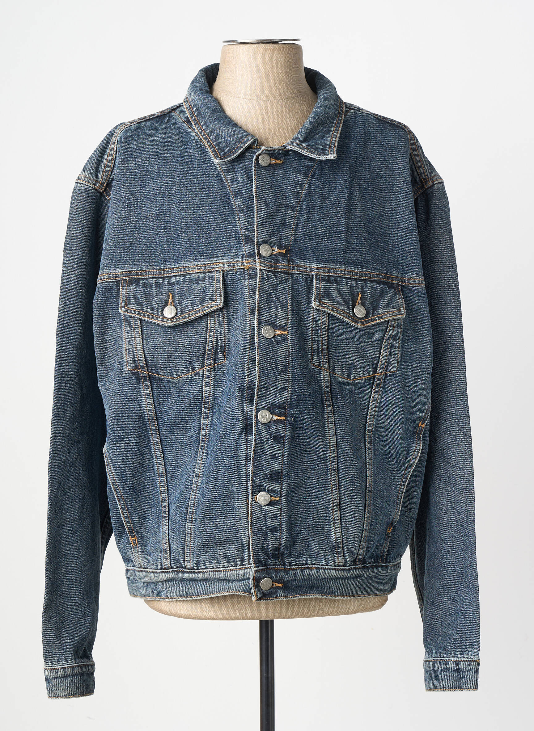 Veste casual fermeture boutonnée sur le devant bleu GALLICE homme