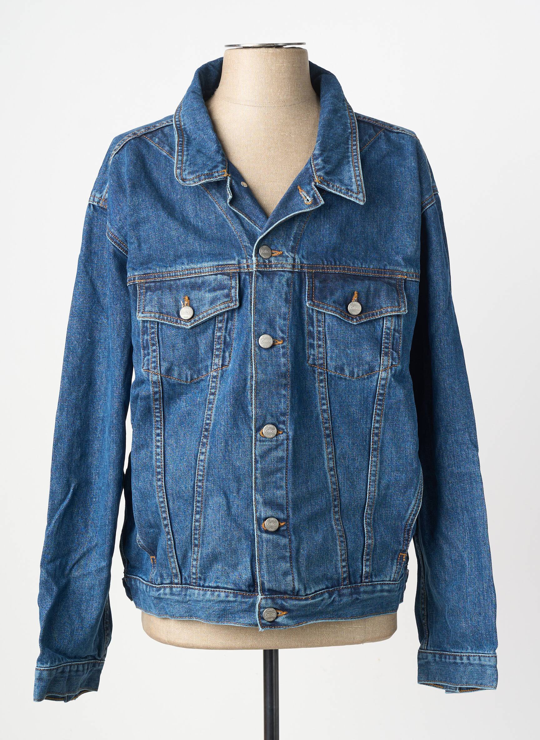 Veste casual fermeture boutonnée sur le devant bleu GALLICE homme