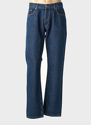 Jeans coupe droite fermeture zippée sous rabat boutonné bleu RED BEE homme