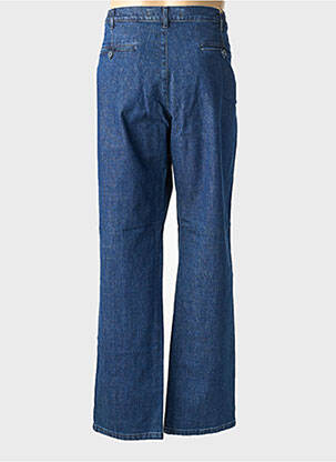 Jeans coupe droite fermeture zippée sous rabat boutonné bleu GALLICE homme