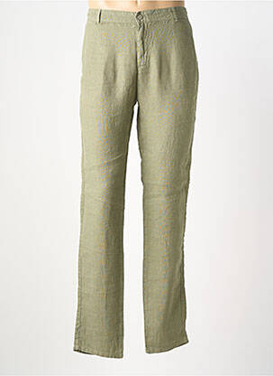 Pantalon slim fermeture zippée sous rabat boutonné vert BLUE LEMON homme