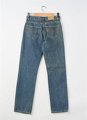 Jeans coupe droite fermeture zippée sous rabat boutonné bleu GALLICE homme