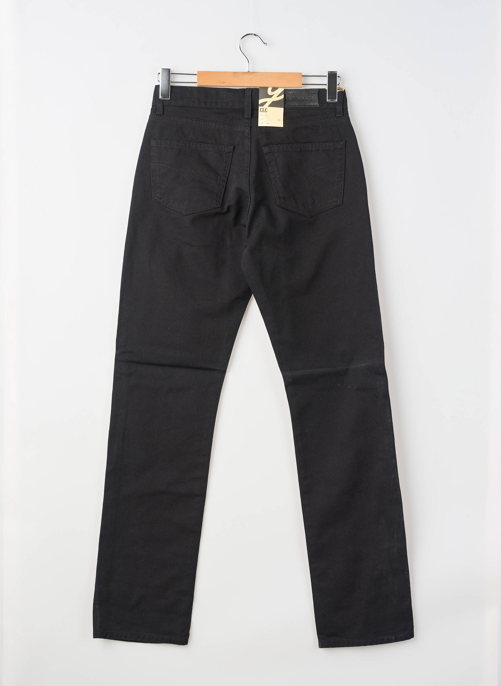 Pantalon slim fermeture zippée sous rabat boutonné noir GALLICE homme