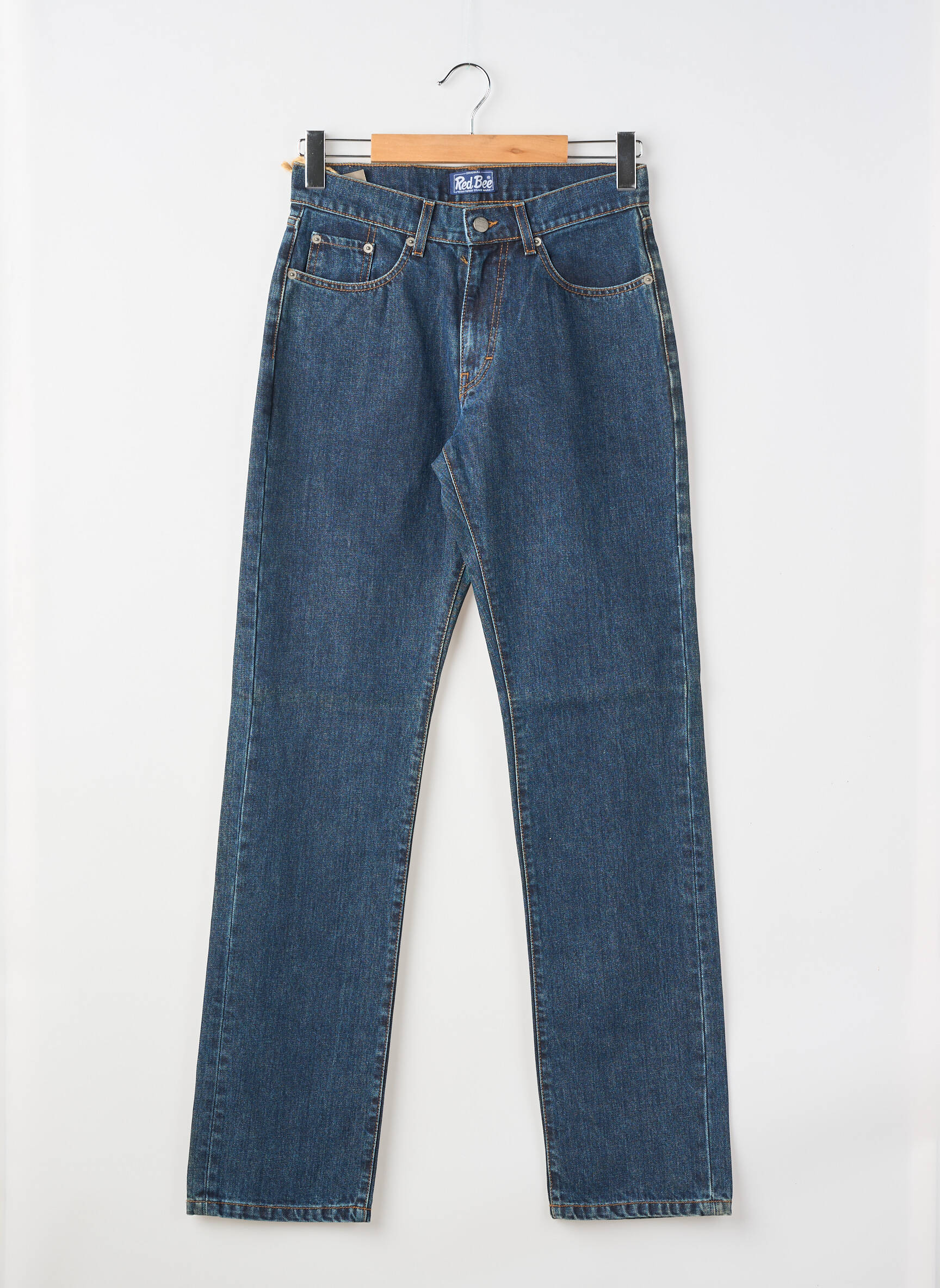 Jeans coupe droite poches bleu RED BEE homme