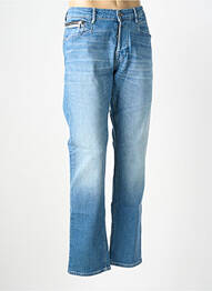 Jeans coupe droite fermeture boutonnée sur le devant taille normale bleu JACK & JONES homme