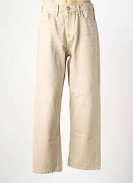 Jeans coupe large fermeture boutonnée sur le devant taille normale beige JACK & JONES homme