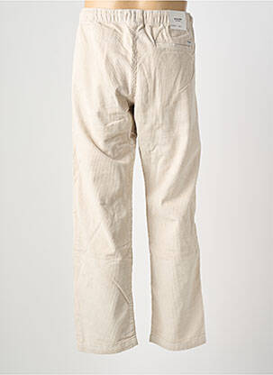 Pantalon droit taille normale taille normale beige JACK & JONES homme