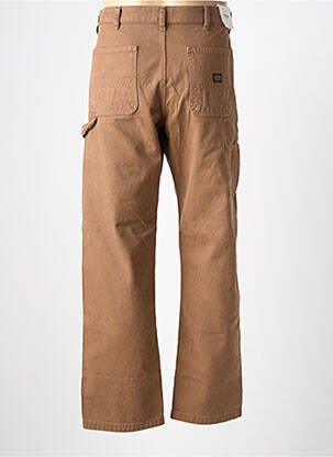 Jeans coupe droite fermeture zippée sous rabat boutonné taille normale marron JACK & JONES homme