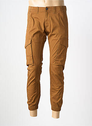 Pantalon cargo resserrée sur le bas taille normale marron JACK & JONES homme