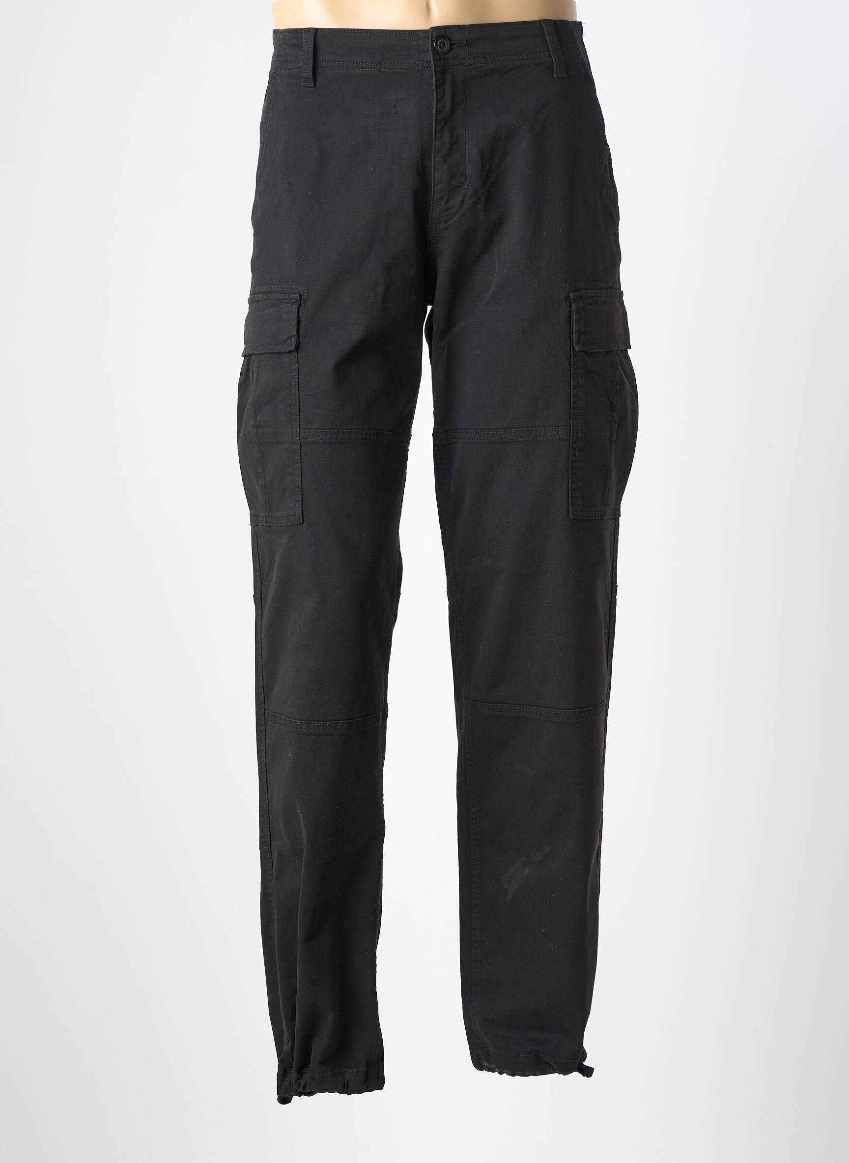Pantalon cargo resserrée sur le bas taille normale noir JACK & JONES homme