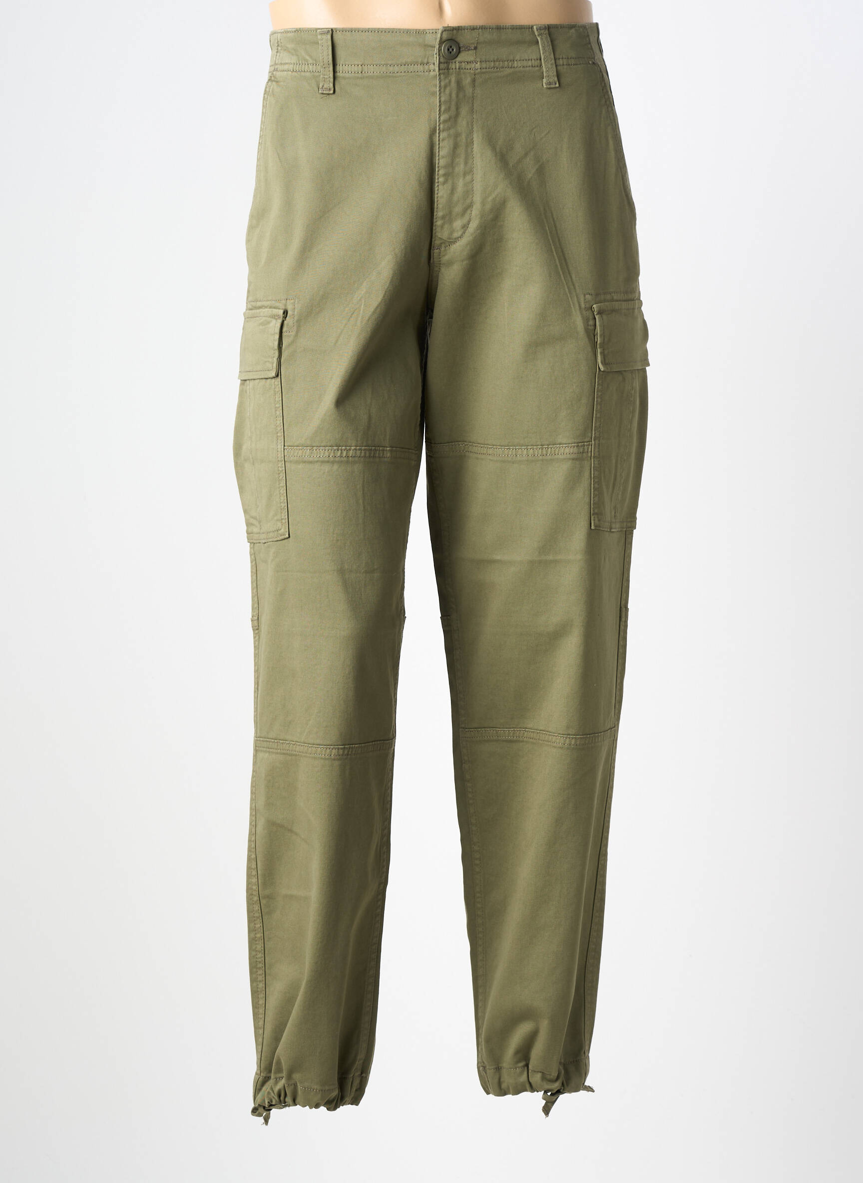 Pantalon cargo resserrée sur le bas taille normale vert JACK & JONES homme