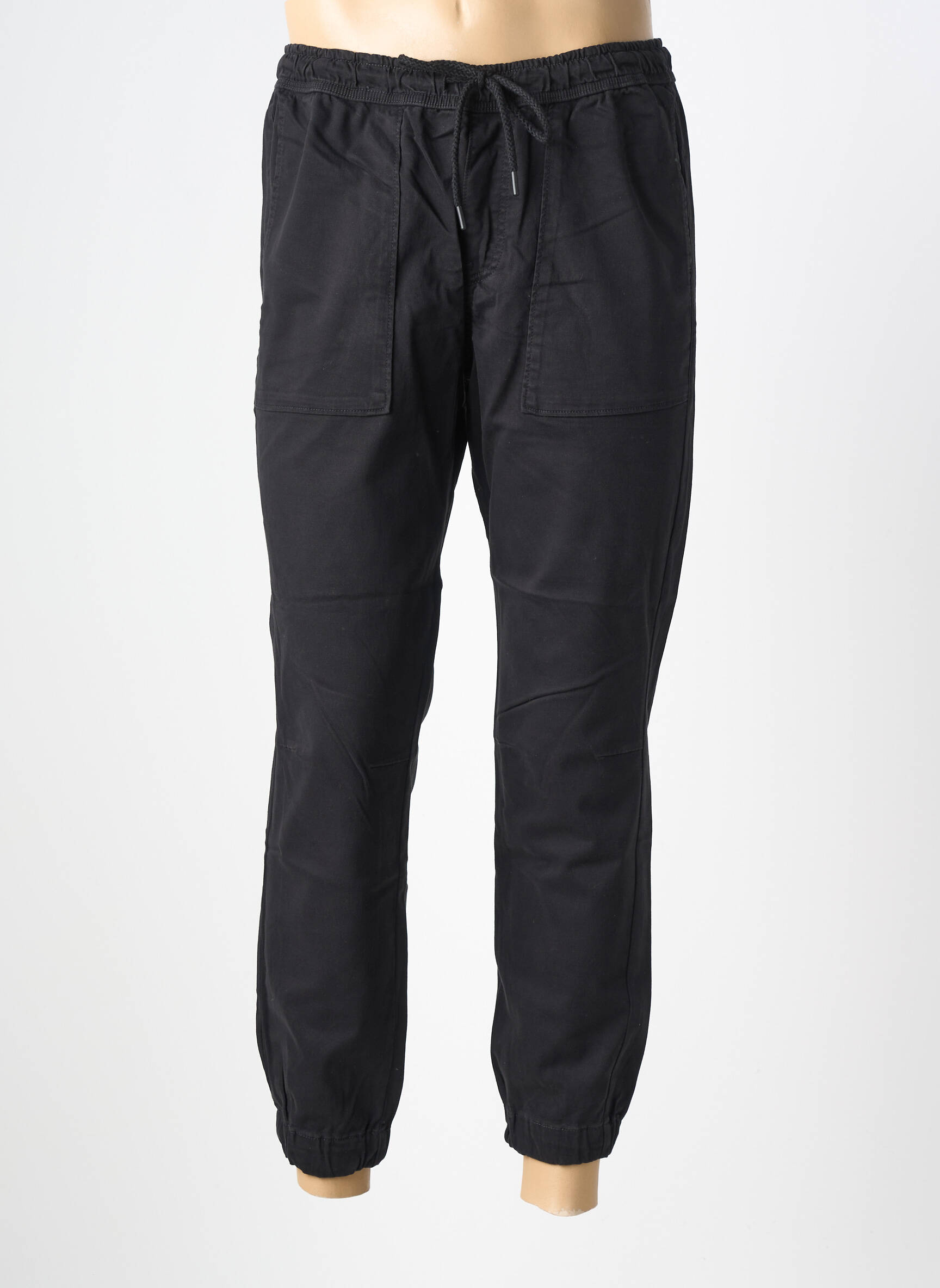 Pantalon 7/8 tissage popeline taille normale noir JACK & JONES homme