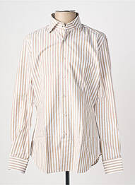 Chemise manches longues coupe cintrée beige XACUS homme