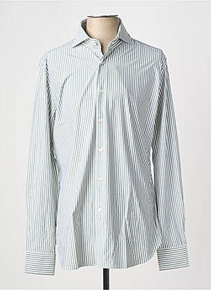 Chemise manches longues coupe cintrée vert XACUS homme