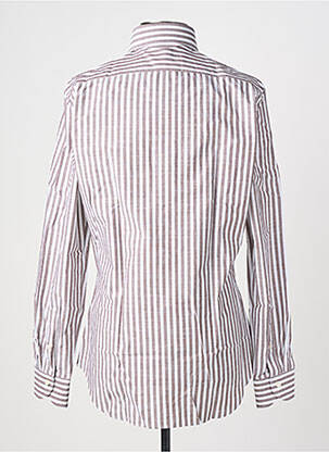 Chemise manches longues coupe cintrée marron XACUS homme