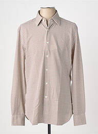 Chemise manches longues imprimé fantaisie marron XACUS homme
